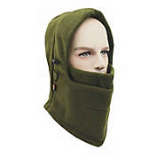 Stock Preferred Warm Fleece Balaclava Ski Bike Full Face Mask in 1-Pc Army Green One size