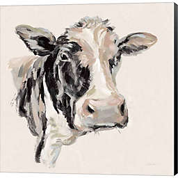 Great Art Now Expressionistic Cow I Neutral by Silvia Vassileva 24-Inch x 24-Inch Canvas Wall Art