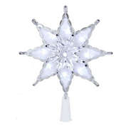 8-Point Cool White LED Star Christmas Tree Topper 10 Inch AD2815