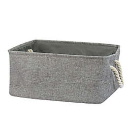 Unique Bargains Fabric Storage Basket with Dual Handles , Collapsible Storage Bins for Toys Laundry Clothes Storage, Reusable Organizer for Bedroom Office Closet  Gray Small