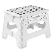 Casafield 9" Folding Step Stool with Handle - Portable Collapsible Small Plastic Foot Stool for Kids and Adults - Use in the Kitchen, Bathroom and Bedroom