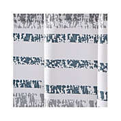 Swift Home Striped Fabric Shower Curtain Navy