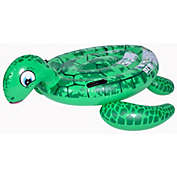 Pool Central 4.5&#39; Inflatable Green Sea Turtle Pool Float with Handles