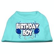 Mirage Pet Products Birthday Boy Screen Print Shirt Aqua XXL - 18" L
