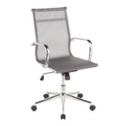 Lumisource Indoor Home / Office Furniture Mirage Contemporary Office Chair In Chrome And Silver