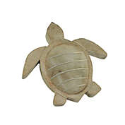 PD Home & Garden Hand Carved Wooden Sea Turtle Decorative Bowl 8 Inch
