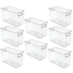 mDesign Storage Organizer Bin with Handles for Cube Furniture, 8 Pack