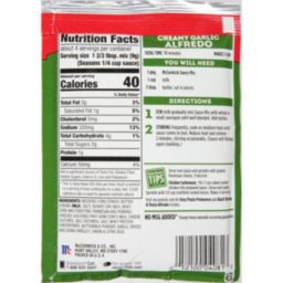 McCormick Alfredo Creamy Garlic Pasta Sauce, 1.25 OZ