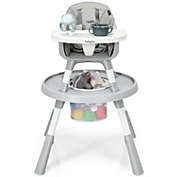 Slickblue 6 in 1 Baby High Chair Infant Activity Center with Height Adjustment-Gray