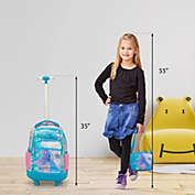 Stock Preferred 20-Inch 3PCS Kids Rolling Luggage Set in Mermaid