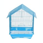 YML  A1114MBLU House Top Style Small Parakeet Cage, Blue - 11" x 9" x 16"