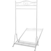 Home Life Boutique Clothing Rack White Steel
