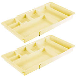 mDesign Adjustable, Expandable Makeup Drawer Organizer Tray, 2 Pack