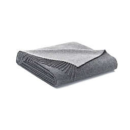Standard Textile Home - Cashmere Reversible Tassel Throw, Gray/Silver