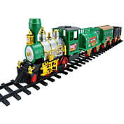 Northlight 20-Piece Battery Operated Lighted and Animated Classic Christmas Train Set with Sound
