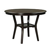 Slickblue 42 Inch 2-tier Round Dining Table with Storage Shelf
