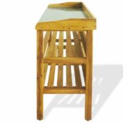 Stock Preferred Potting Bench with 2 Shelves in Brown