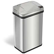 iTouchless Stainless Steel Bathroom Sensor Trash Can with AbsorbX Odor Filter and Lemon Fragrance 4 Gallon Silver