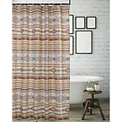 Barefoot Bungalow Phoeni" x  Traditional Design And Button Holes Hanging Shower Curtain - 72" x 72", Tan