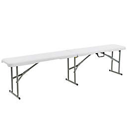 Slickblue 6 Feet Portable Picnic Folding Bench 550 lbs Limited with Carrying Handle