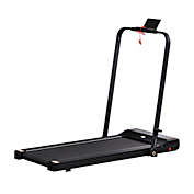 Soozier Folding Electric Treadmill, Low-noise Walking, Jogging, Running Machine with 7.5 MPH Speed, LED Display and Remote Control for Home Gym Workouts, Black