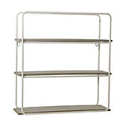 Kingston Living 19" Gray and White Solid 3 Tier Wall Shelf