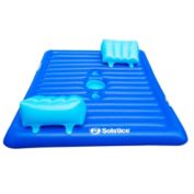 Pool Central 78" Inflatable Blue Dual Swimming Pool Lounger