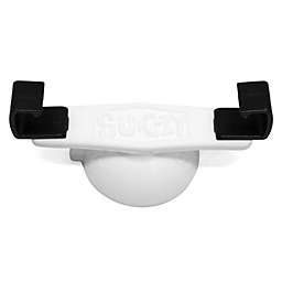 SUC-IT Patented Silicone Suction Cup Phone Holder Stand - White with Black Clips