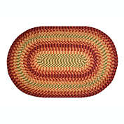 60" x 90" Heritage Collection Rust 100% Polypropylene Reversible Indoor Area Utility Oval Rug - Better Trends