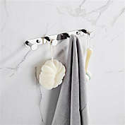 Infinity Merch Towel Robe Coat Rack Rows of Four Hooks in Silver