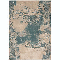 Nourison Maxell Ivory/Teal Area Rug MAE13 7'10