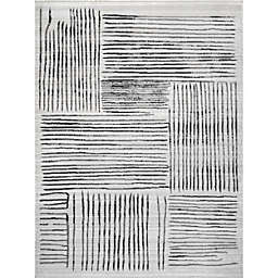 nuLOOM Soraya Striped Tiles Area Rug, Gray, 5'x8'