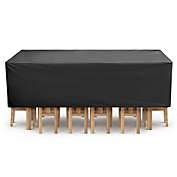 Stock Preferred Outdoor Table Cover in Upgrade 210D Black 84x52x29inch
