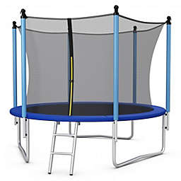 Costway-CA Outdoor Trampoline with Safety Closure Net-8 ft