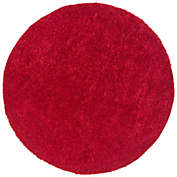 Stock Preferred 3&#39; Round Area Rug Shag Collection in Red