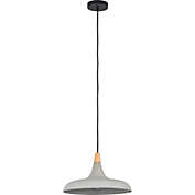 Signature Home Collection 16" Gray and Black Contemporary Ceiling Light Fixture