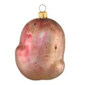 Potato with Glitter Vegetable Polish Glass Christmas Tree Ornament Food