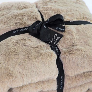 Bokser Home   Faux Fur Throw 50x70 - Sand. View a larger version of this product image.