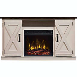 Comfort Smart Killian Electric Fireplace Media Console in Two-Tone - 18MM6127-TPG035