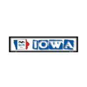Smart Blonde Iowa State Outline Novelty Metal Vanity Mini Street Sign