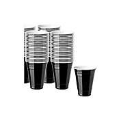 Stock Your Home 16 oz Plastic Party Cups - Black - 50 Count