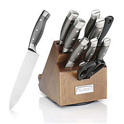 Gourmet Edge New England Cutlery Swivel Wood Block Kitchen Knife Set (10 Piece)