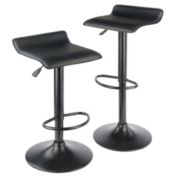 Winsome Wood Obsidian Set of 2 Adjustable Swivel Air Lift Stool