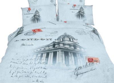 Dolce Mela Cotton Luxury King Size Duvet Cover 6PC Sheets Set -  London