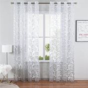 Dolce Mela Home Decorative Window Sheer Curtain Panel, Hamburg