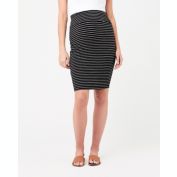 Ripe Maternity Mia Stripe Skirt Black / Flint