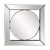 Homeroots Bed & Bath Square Mirror with Center Round Mirror