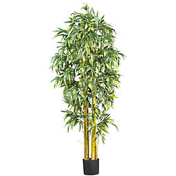 Nearly Natural 6' Biggy Style Bamboo Silk Tree  Green