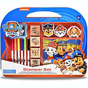 PAW Patrol Coloring Stamper and Activity Set, Mess Free Craft Kit for Toddlers and Kids, Drawing Art Supplies Included Sketch Book, 6 Color Markers, 3 Foam and 4 Wooden Stampers