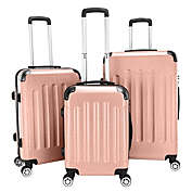 Infinity Merch 3-in-1 Portable ABS Trolley Case in Rose Gold